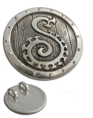 LANFEUST DE TROY: PENDENTIF BOUCLIER OR AZUR