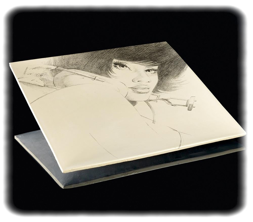 XIII: MAJOR JONES "MINE DE PLOMB" - plateau en céramique émaillée 30.5 x 30.5 cm