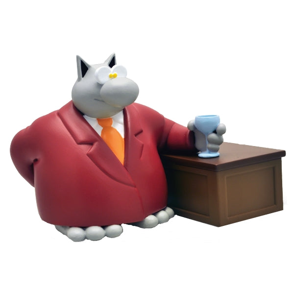 LE CHAT: LE CHAT AU BAR - statuette résine 15 cm