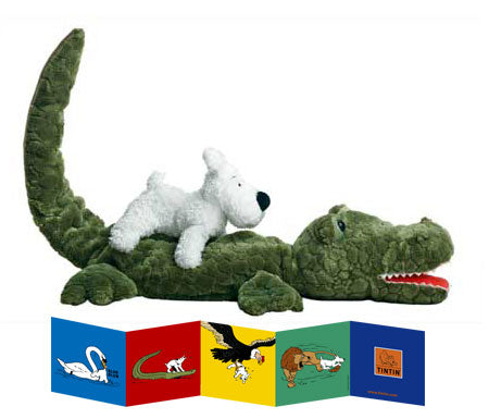 TINTIN: MILOU & LE CROCODILE - peluche 63 cm