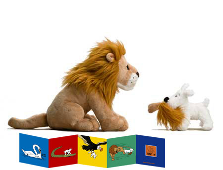 TINTIN: MILOU & LE LION - peluche 43 cm