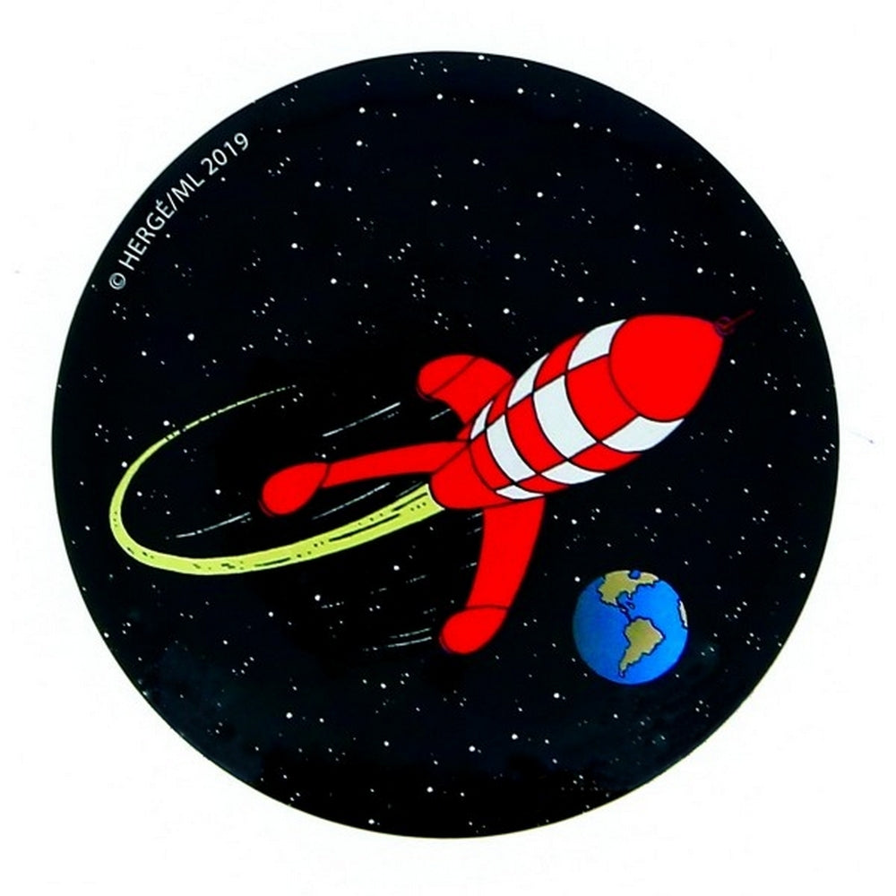 TINTIN: FUSEE, ON A MARCHE SUR LA LUNE - magnet 5.5 cm