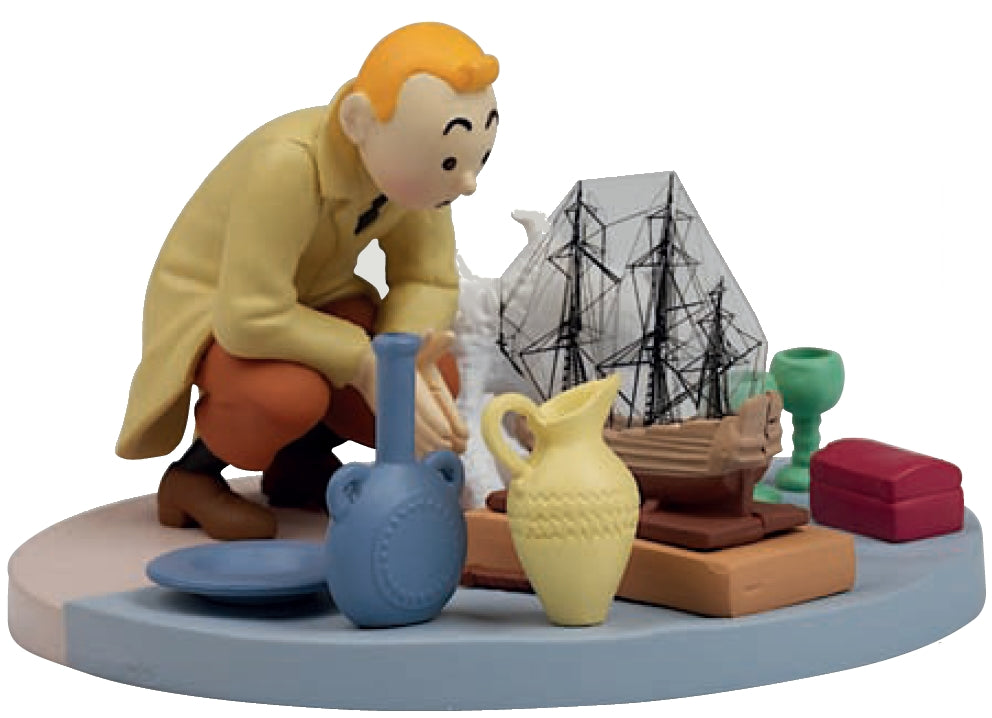 Coffret Scène Tintin Moulinsart 2006 - Figurines Résine Neuves Sous Boîte