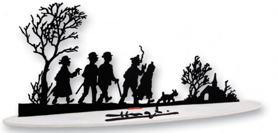 TINTIN: MEILLEURS VOEUX - silhouette en métal 38 cm