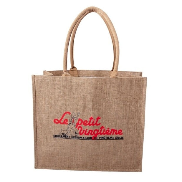 Sac en jute Tintin Le Petit Vingtième, rouge, Tintinimaginatio 2024 (04257)