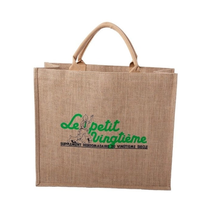Sac en jute Tintin Le Petit Vingtième, vert, Tintinimaginatio 2024 (04258)