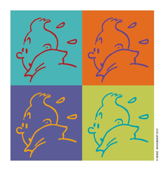 TINTIN - autocollant 11.5 x 11.5 cm