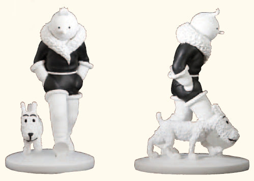TINTIN: TINTIN AVIATEUR & MILOU A BERLIN - statuette résine 11.5 cm