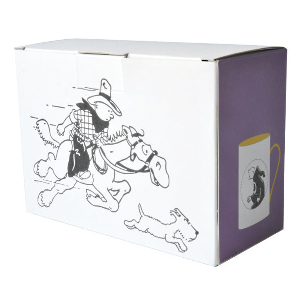 TINTIN: CHEVAL & TOGE - boîte de 2 mugs en porcelaine 10.5 cm