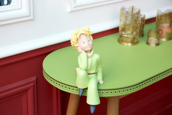 LE PETIT PRINCE: LE PETIT PRINCE SONGEUR - statuette en résine 28 cm