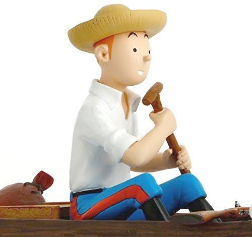 TINTIN: PIROGUE DE L'OREILLE CASSEE - statuette résine 45.5 cm