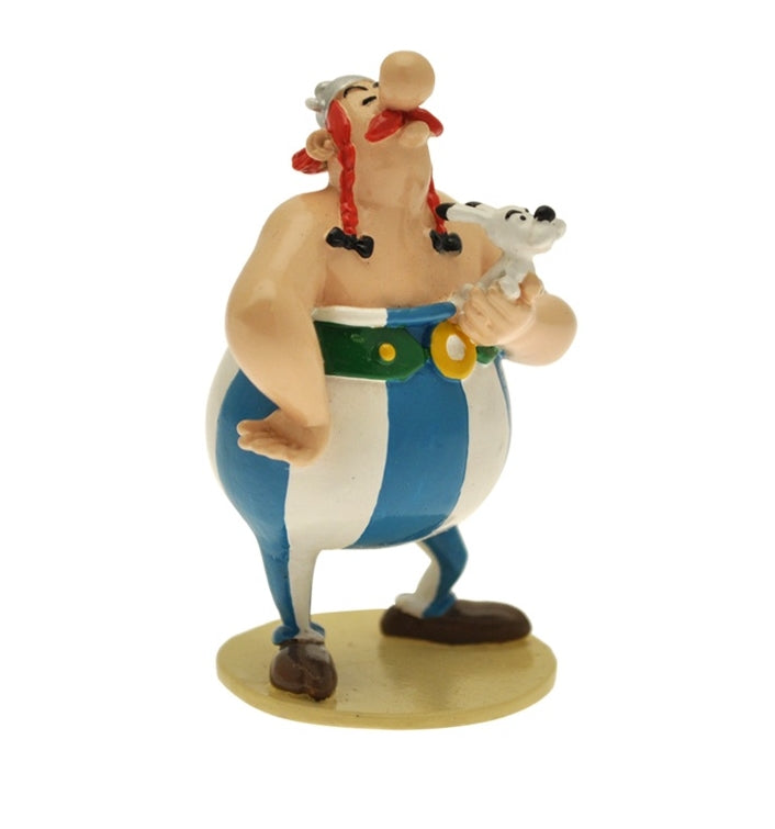 ASTERIX: OBELIX PORTANT IDEFIX, COLLECTION ORIGINE - figurine métal