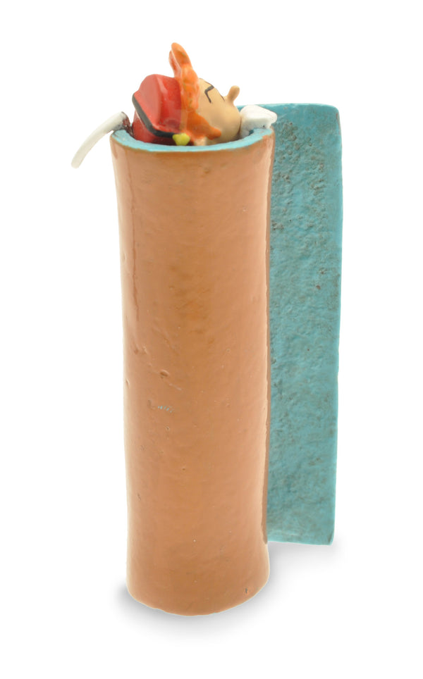 FRANQUIN, COLLECTION ORIGINE: SPIROU TAPIS - figurine métal 5 cm