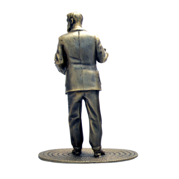 BLAKE & MORTIMER: MORTIMER FUMANT LA PIPE - figurine en bronze 12 cm