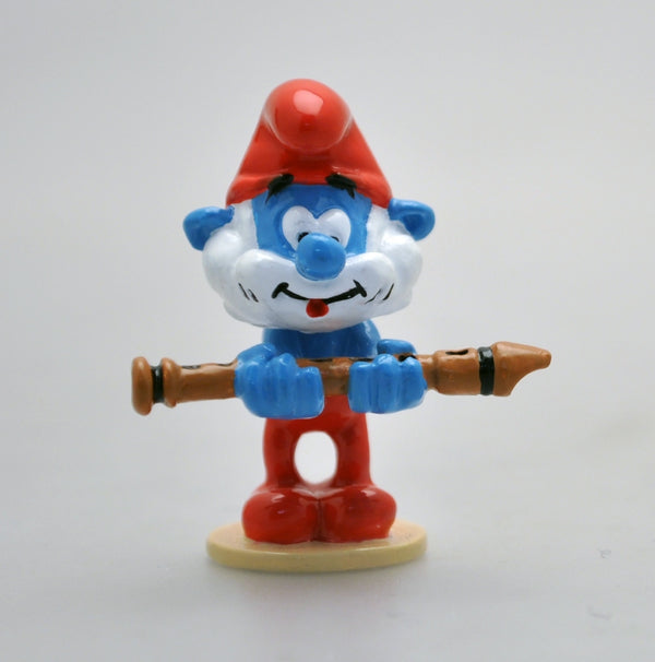 LES SCHTROUMPFS: LE GRAND SCHTROUMPF ET LA FLUTE, COLLECTION ORIGINE III - figurine métal