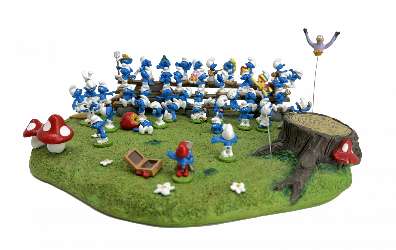 Boîte Schtroumpfs Schleich 40621, Schtroumpf Avec Tondeuse Dans Le Jardin, Occasion