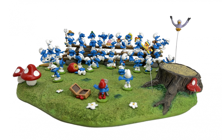 GASTON LAGAFFE: LE TRAIN ELECTRIQUE DE GASTON AVEC SA VACHE ET FANTASIO - figurine métal 22 cm, pixi, pixi04772 – La Marque Zone