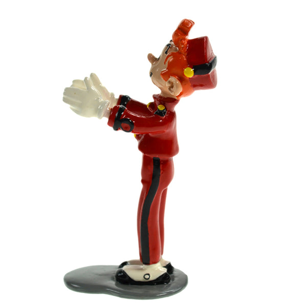 SPIROU: SPIROU PORTANT LE MARSU DANS SES BRAS - figurine métal 8 cm