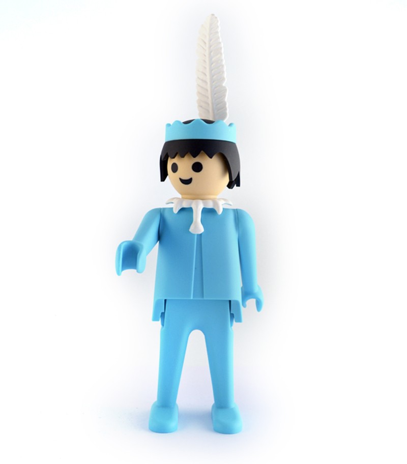 PLAYMOBIL: L'INDIEN BLEU - figurine de collection en ABS 30 cm