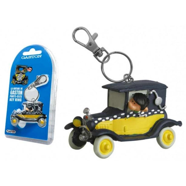 Porte-clés La voiture de Gaston Lagaffe Fiat 509 Plastoy (062159)