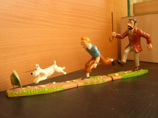 TINTIN HADDOCK MILOU POURSUITE