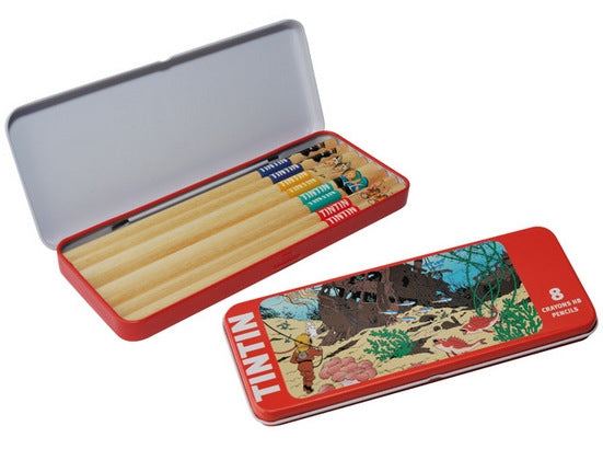 TINTIN: EPAVE DE LA LICORNE - boîte de 8 crayons à papier