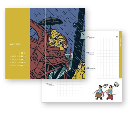 TINTIN: LES INTEMPERIES - petit agenda 2014 9 x 16 cm