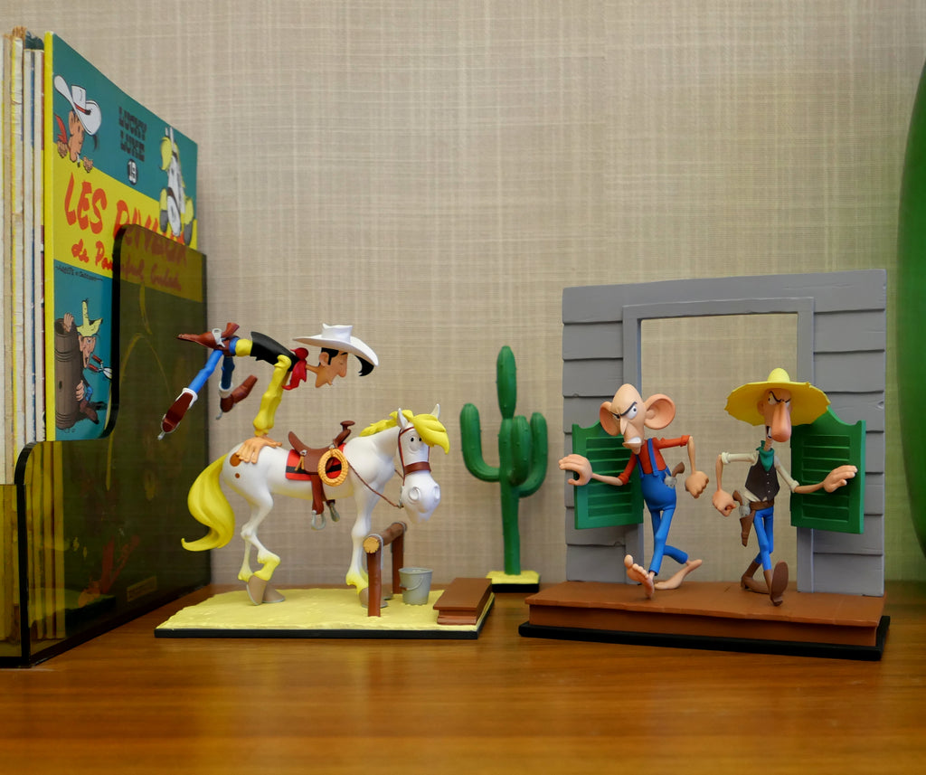8 figurines publicitaires LUCKY LUKE lessive OMO - FR