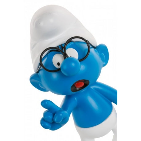LES SCHTROUMPFS: LE SCHTROUMPF A LUNETTES - statuette résine 18 cm
