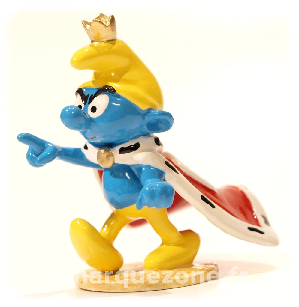 LES SCHTROUMPFS: LE SCHTROUMPFISSIME "A BAS LE TYRAN" - figurine métal 5 cm