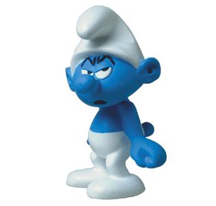 Figurine Les Schtroumpfs – Schtroumpf Grognon N°153 – Résine Collectoys (Neuf En Boîte)