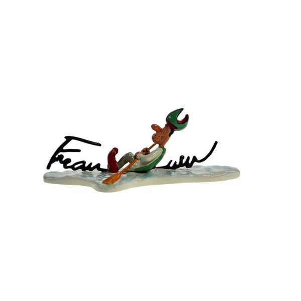 LES SIGNATURES DE FRANQUIN: MITRE RAILLEUSE QUI RAME - figurine métal