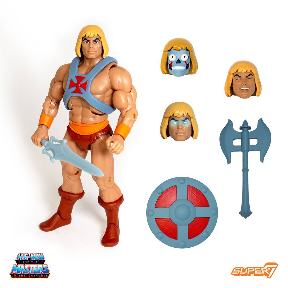 LES MAITRES DE L'UNIVERS: MUSCLOR / HE-MAN, CLUB GRAYSKULL ULTIMATE  -  figurine articulée 18 cm
