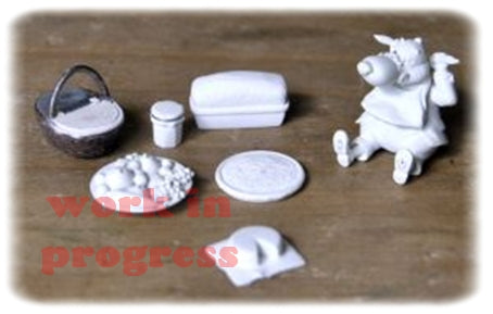 LE VENT DANS LES SAULES - TAUPE, SCENE DU PIQUE-NIQUE - figurine métal