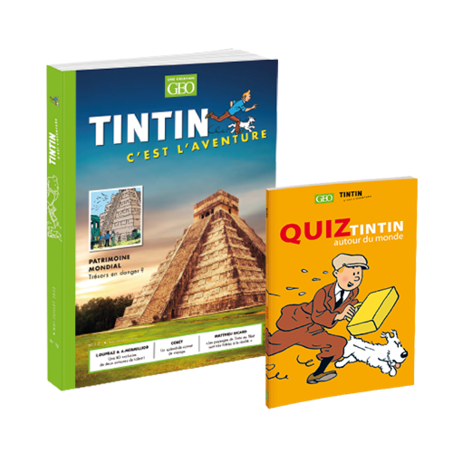 Revue TINTIN C'EST L'AVENTURE N°12 - Juin - Août. 2022 + Quiz Tintin autour du monde