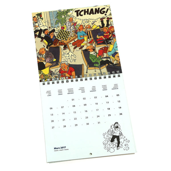 TINTIN: L'ART D'HERGE - petit calendrier 2017 15 x 15 cm