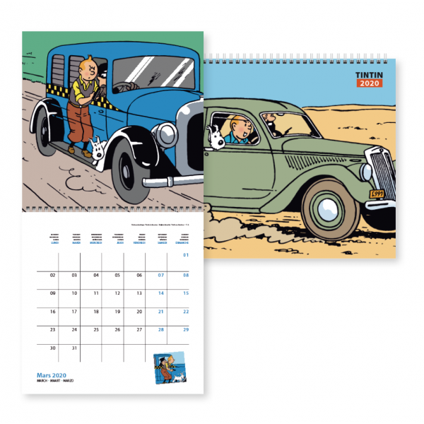 TINTIN: grand calendrier 2020 30 x 30 cm