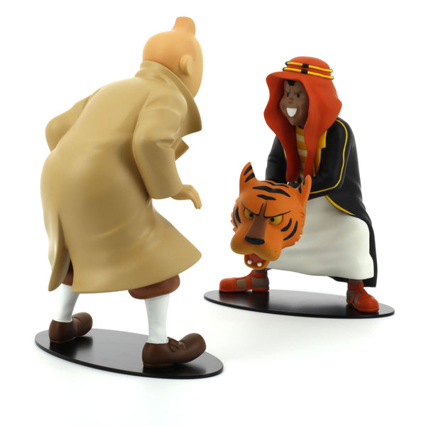 TINTIN: TINTIN & ABDALLAH FACE A FACE - statuettes résine