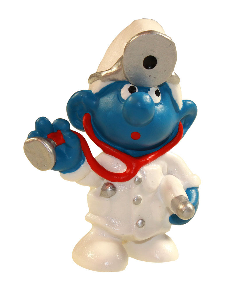 Figurine Schtroumpf (sous blister) SCHTROUMPF DOCTEUR - figurine plastique 5 cm