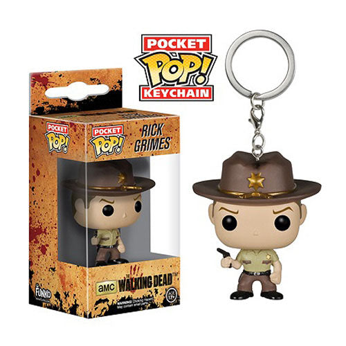 THE WALKING DEAD: RICK GRIMES, FUNKO POCKET POP! - porte-clés vinyl 4 cm