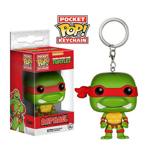 LES TORTUES NINJA: RAPHAEL,POCKET POP! - porte-clés vinyl 4 cm