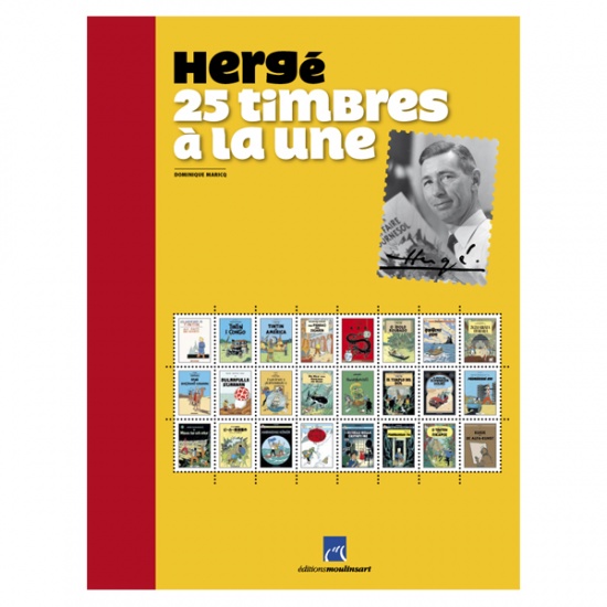 TINTIN - HERGE, 25 TIMBRES A LA UNE