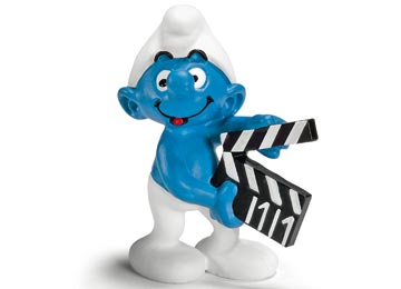 SMURF WITH CLAPPERBOARD
