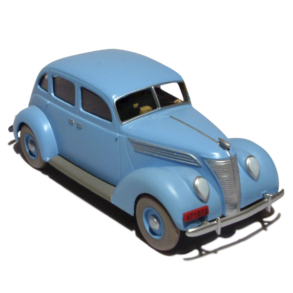 EN VOITURE, TINTIN N°25 - TAXI FORD THE 7 CRYSTAL BALLS