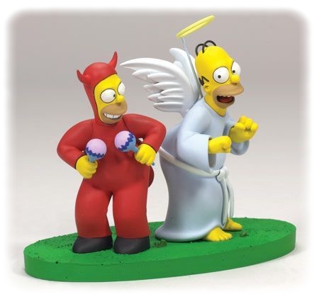 THE SIMPSONS - GOOD & EVIL HOMER - 10 cm action figures