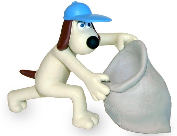WALLACE & GROMIT -  GROMIT BAG - 8 CM resin statuette