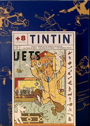 TINTIN - TINTIN & LES JOUETS - 140 wooden pieces 25 x 36 cm jigsaw puzzle