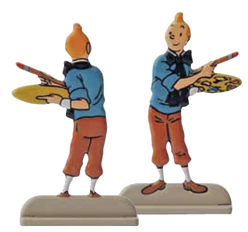 TINTIN - TINTIN PEINTRE - 5.5 cm metal figurine