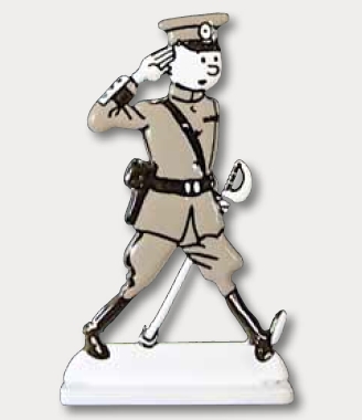 TINTIN: TINTIN OFFICIER - 5.5 cm metal figurine