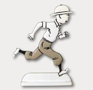 TINTIN: TINTIN AU CASQUE COLONIAL - 5.5 cm metal figurine
